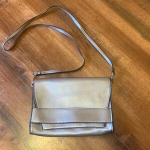 Summer and Rose Celine Gold Silver Metallic crossbody bag purse Clutch Vegan